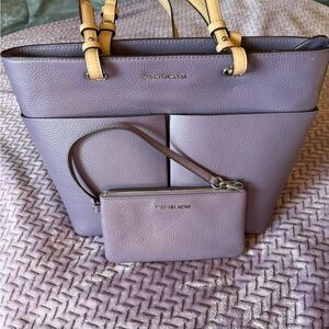 Michael Kors Lavender Tote and Wristlet